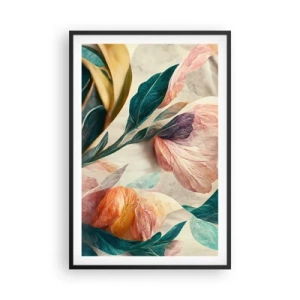 Poster in cornice nera - I fiori delle isole del sud - 61x91 cm