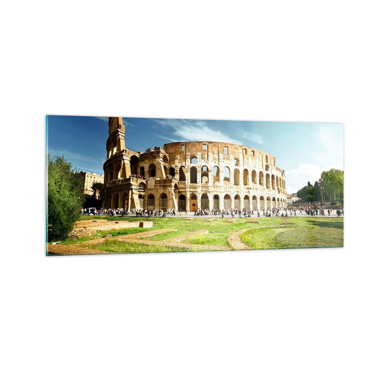 Quadro su vetro - Si sente ancora il rumore delle armi - 100x40 cm