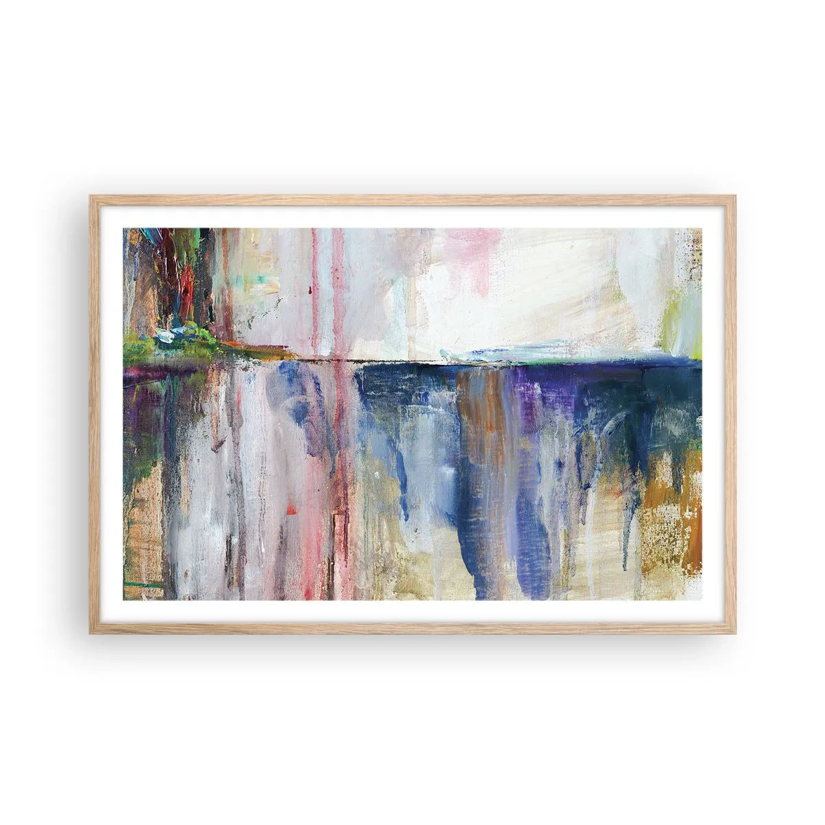 Poster in cornice rovere chiaro - Impressioni e suggestioni colorate - 91x61 cm
