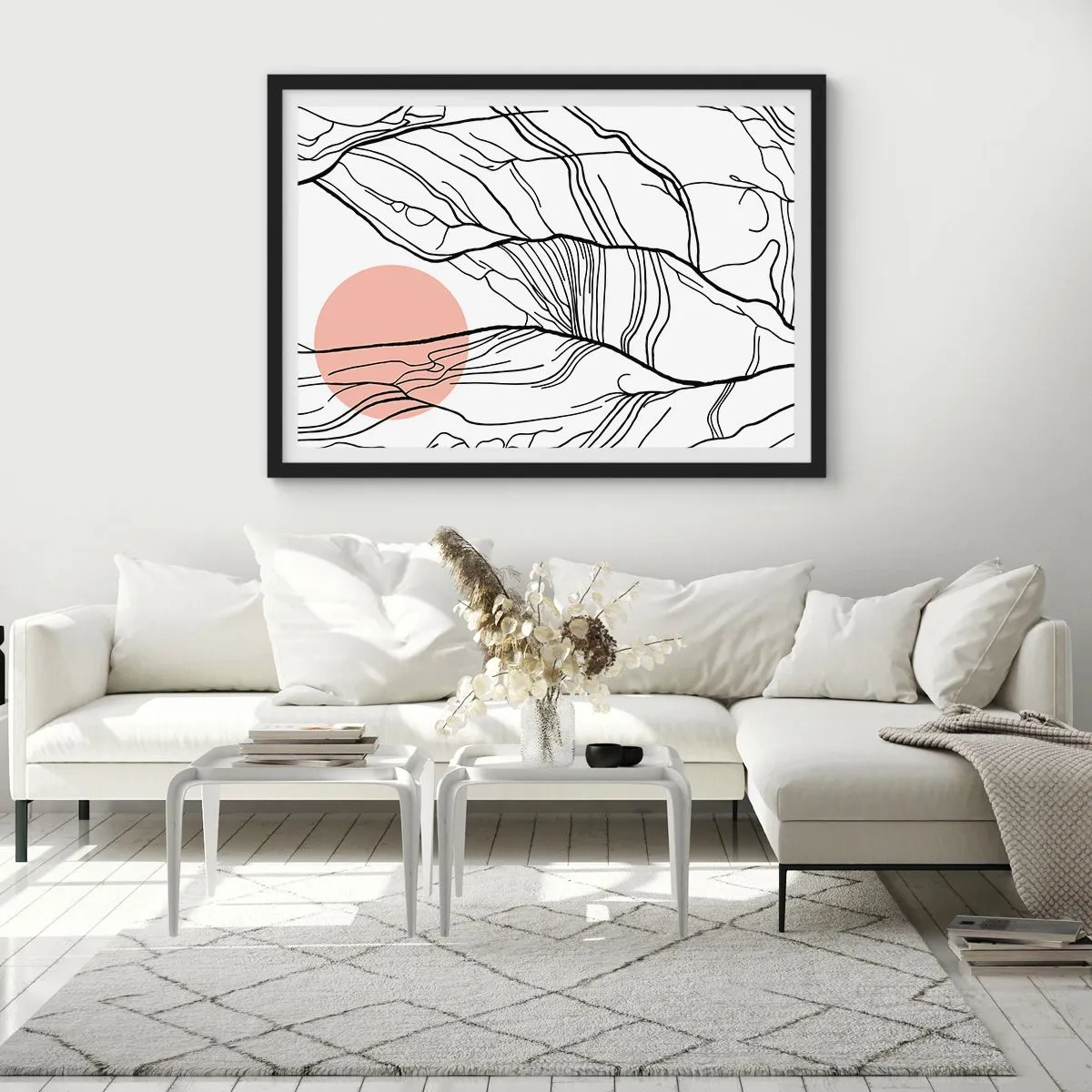 Poster in cornice nera - Nella rete dei rami - 50x40 cm