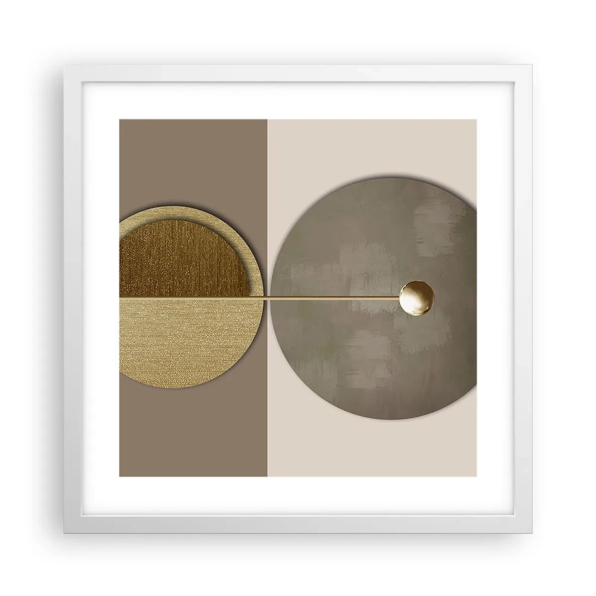 Poster in cornice bianca - Equilibrio perfetto - 40x40 cm