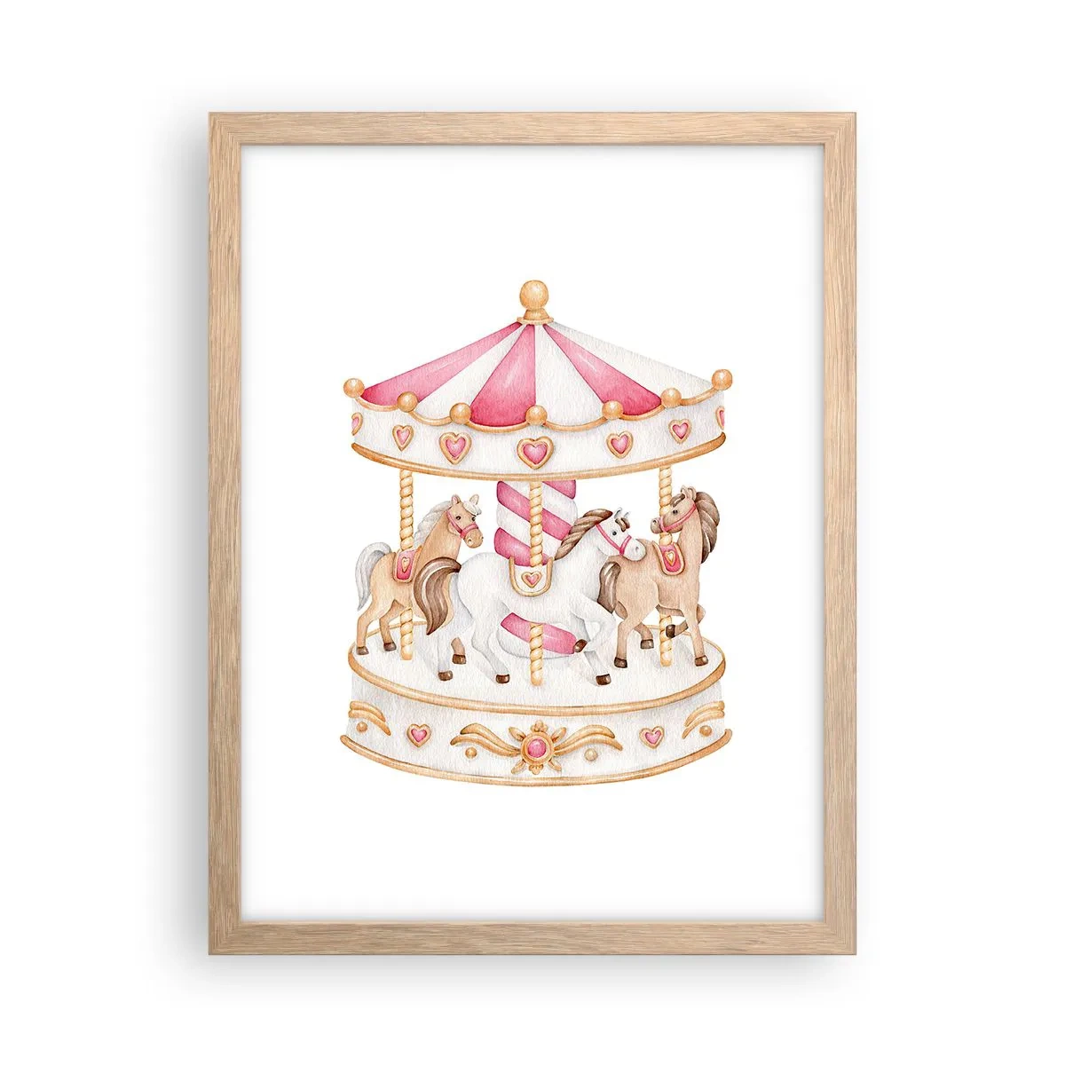 Poster in cornice rovere chiaro - Il dolce mondo dell'infanzia - 30x40 cm