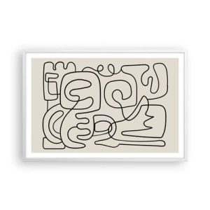 Poster in cornice bianca - Segui il percorso - 91x61 cm