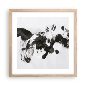 Poster in cornice rovere chiaro - C'è un senso nella follia? - 40x40 cm