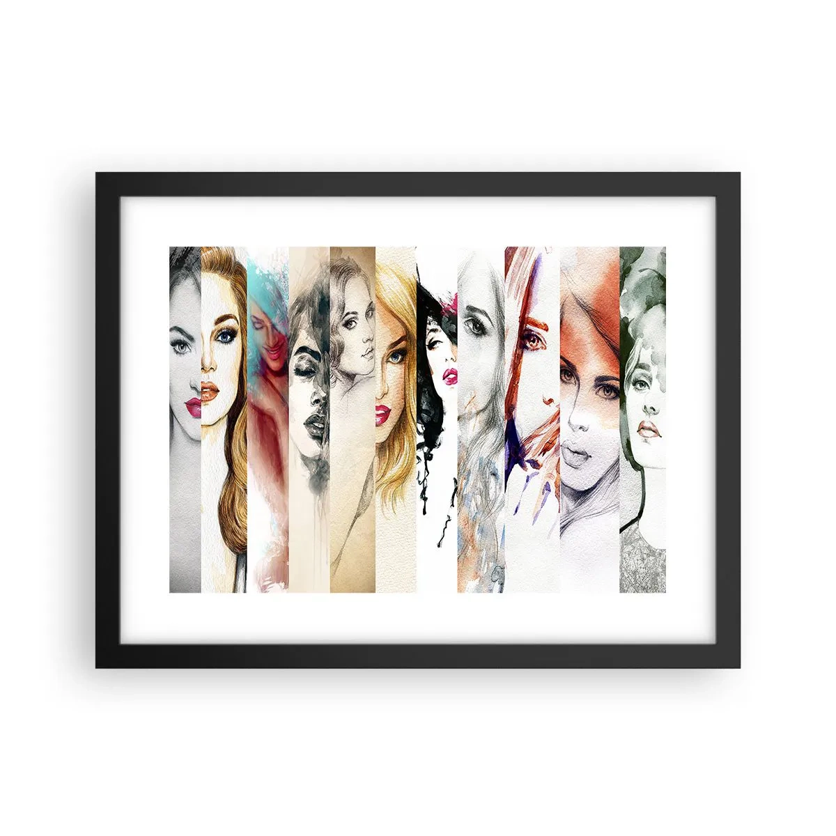 Poster in cornice nera - E sei sempre tu - 40x30 cm