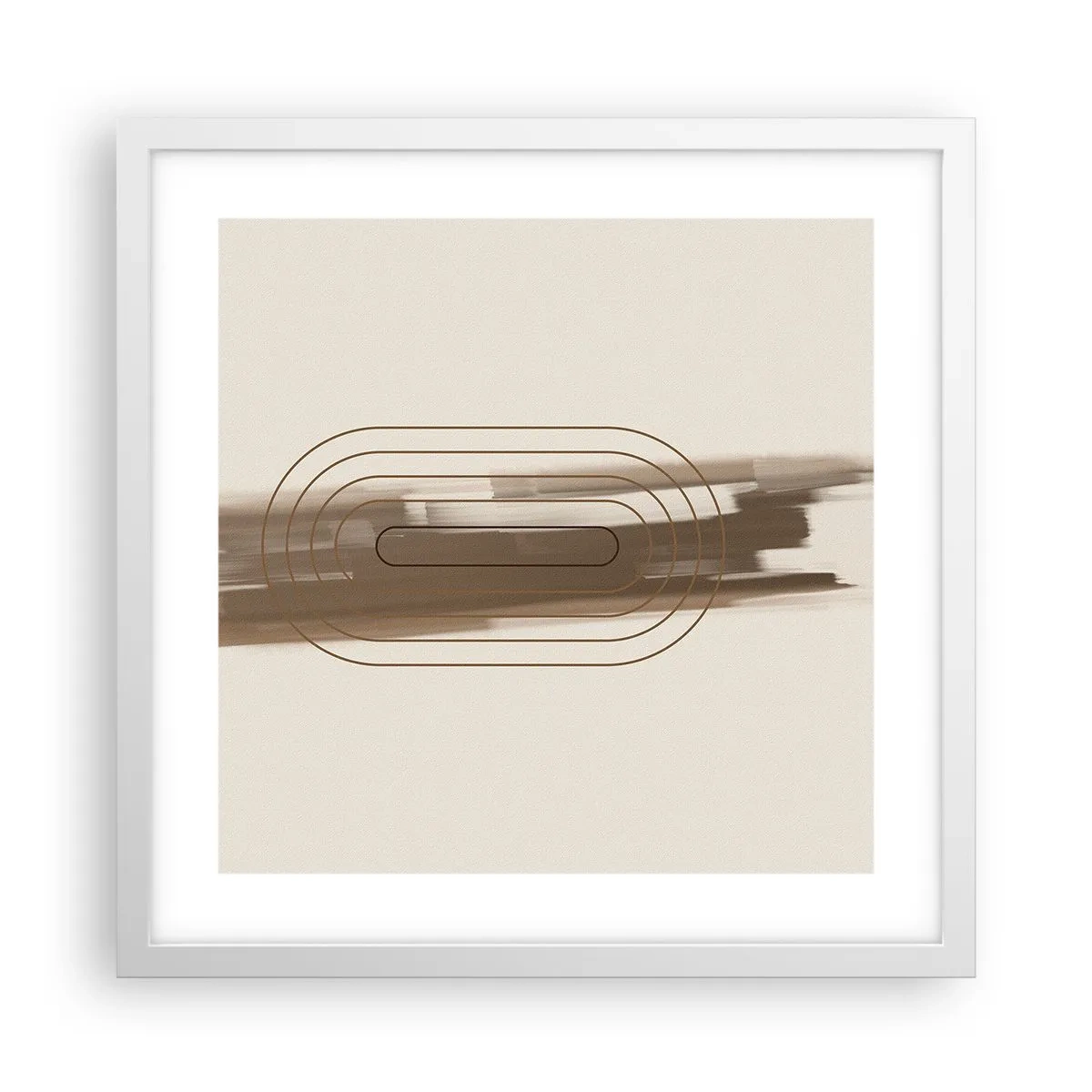 Poster in cornice bianca - Un soffio di grigio - 40x40 cm