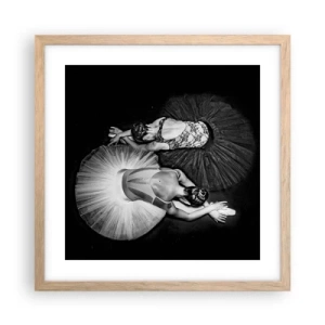 Poster in cornice rovere chiaro - Yin e yang -  equilibrio ideale - 40x40 cm