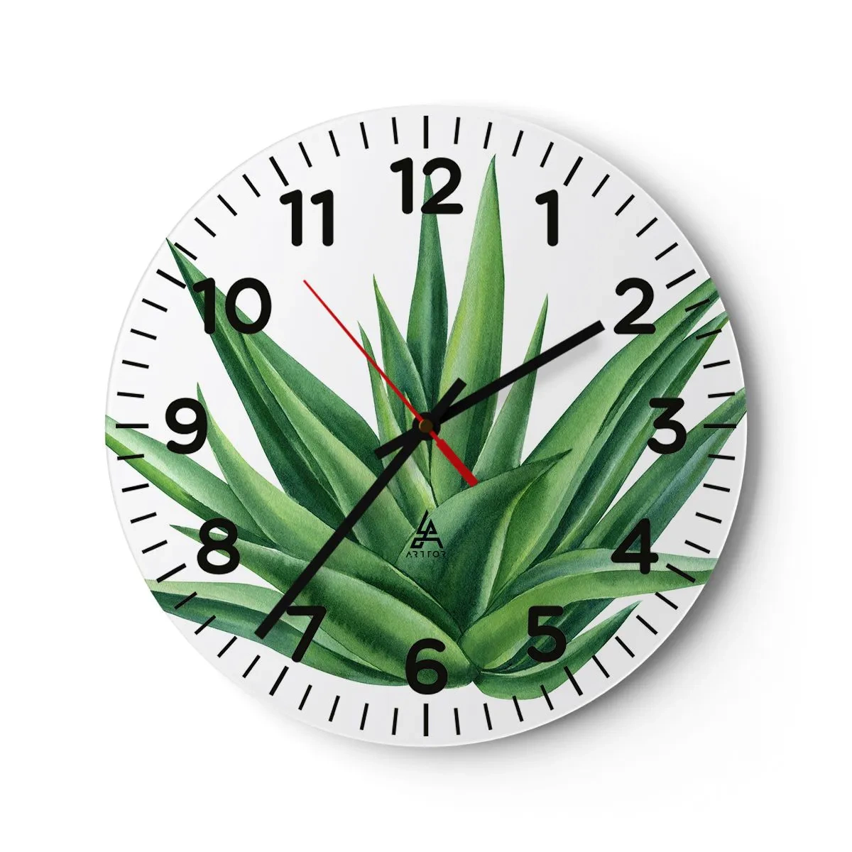 Orologio da parete - Orologio in Vetro - Verde - forza - vita - 30x30 cm