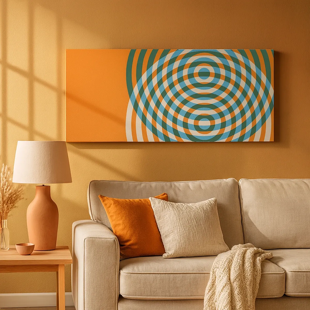 Quadro su tela - Stampe su Tela - Composizione astratta a cerchi - 30x30 cm