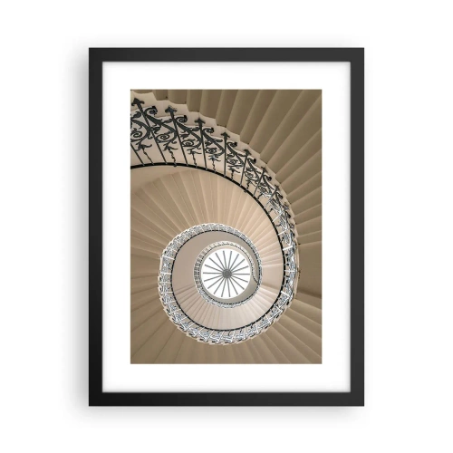 Poster in cornice nera - Al centro della chiocciola - 30x40 cm