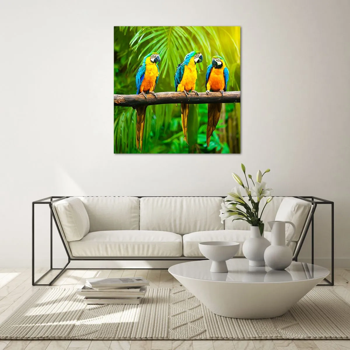 Quadro su vetro - Hai sentito che ha fatto? - 60x60 cm