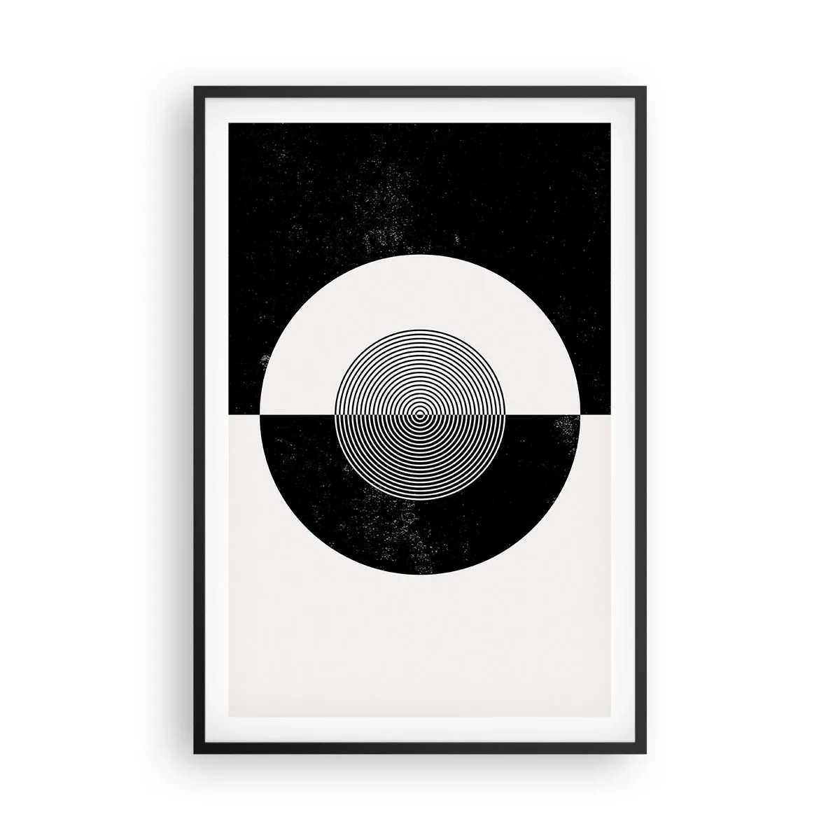 Poster in cornice nera - Armonia in bianco e nero - 61x91 cm