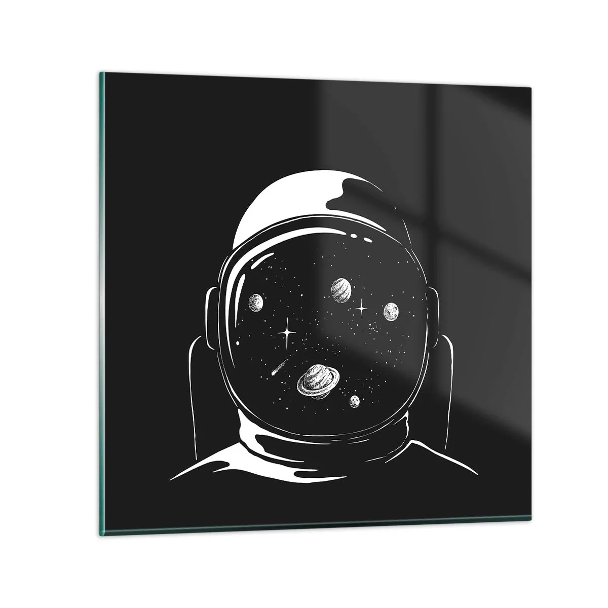 Quadro su vetro - Panorama niente male - 30x30 cm