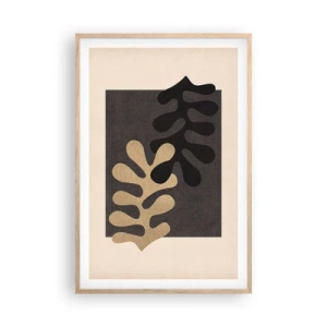 Poster in cornice rovere chiaro - Assenza e completamento - 61x91 cm