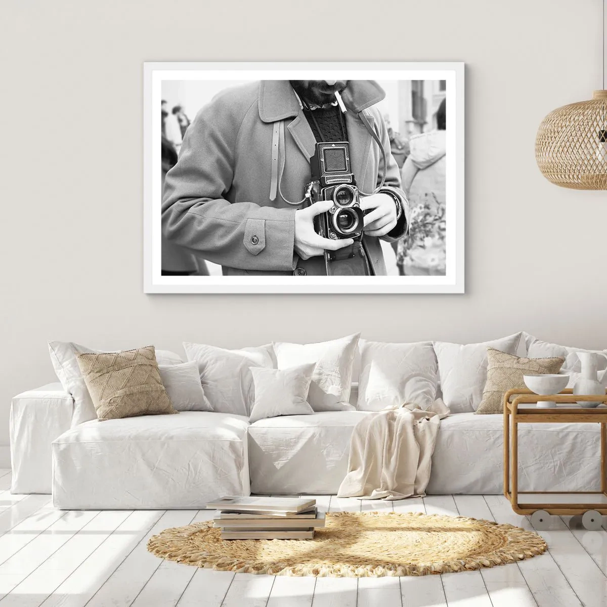 Poster in cornice bianca - In stile retro - 100x70 cm