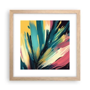 Poster in cornice rovere chiaro - Composizione: esplosione di gioia - 30x30 cm