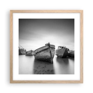 Poster in cornice rovere chiaro - Sono solo ricordi... - 40x40 cm