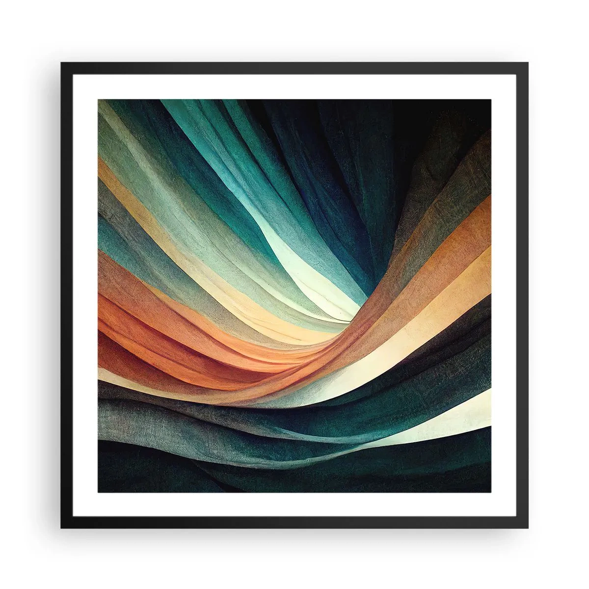 Poster in cornice nera - Intessuto di colore - 60x60 cm