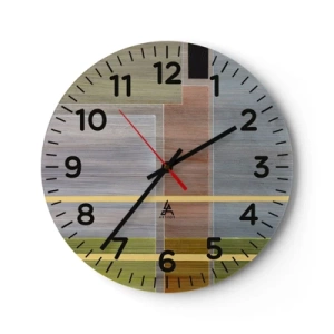Orologio da parete - Orologio in Vetro - Semplice e tranquillo - 40x40 cm