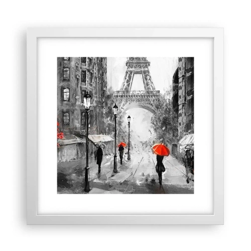 Poster in cornice bianca - Tutte le strade portano da lei - 30x30 cm