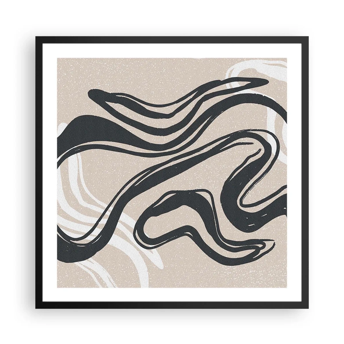 Poster in cornice nera - Espressione moltiplicata - 60x60 cm