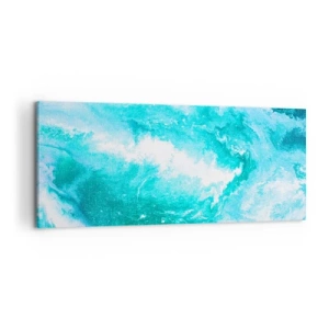 Quadro su tela - Stampe su Tela - Vortice astratto nei toni del blu - 120x50cm - Nel vortice degli elementi - Decorazione murale moderna per soggiorno e camera da letto ARTTOR