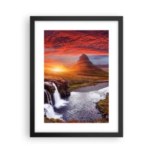 Poster in cornice nera - Paesaggio della Terra di Mezzo - 30x40 cm