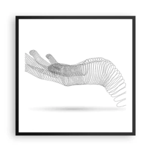 Poster in cornice nera - Mano elastica - 60x60 cm