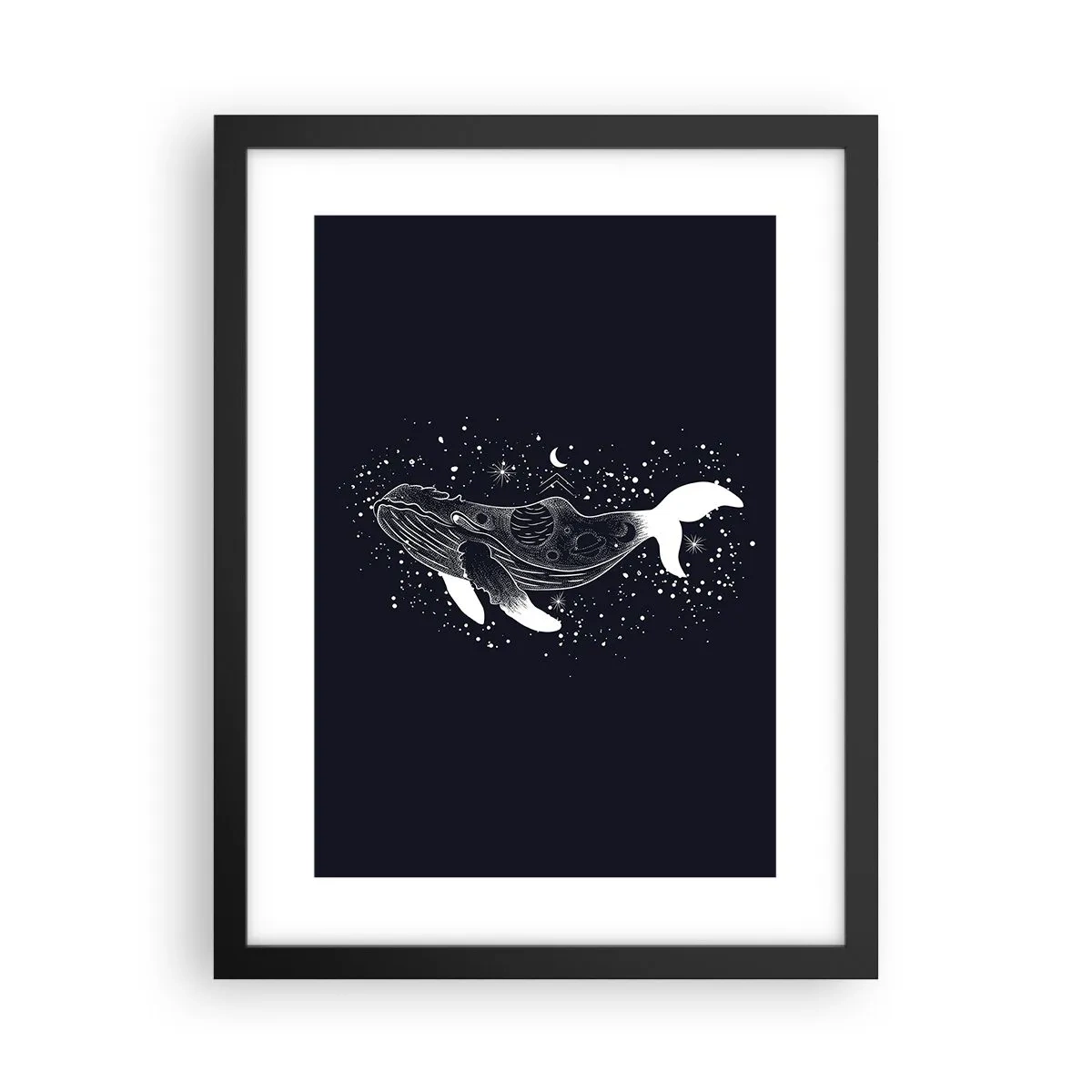 Poster in cornice nera - Nell'oceano dell'universo - 30x40 cm