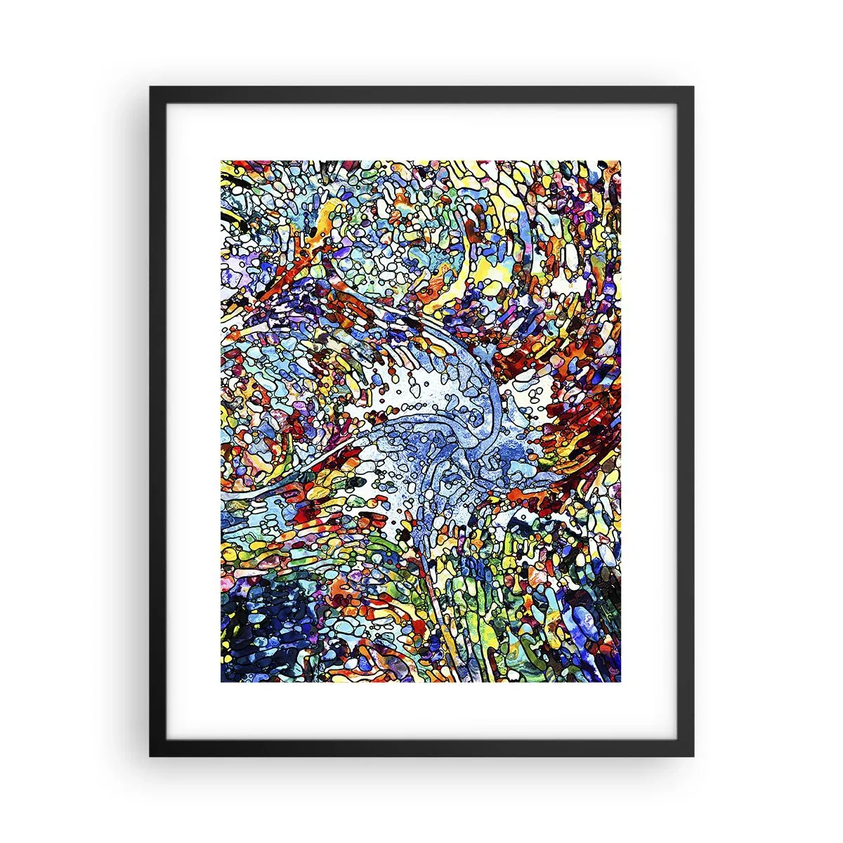 Poster in cornice nera - Vetrate a gocce - 40x50 cm