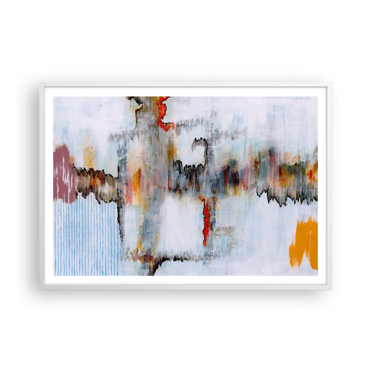 Poster in cornice bianca - Scritto sull'acqua - 100x70 cm