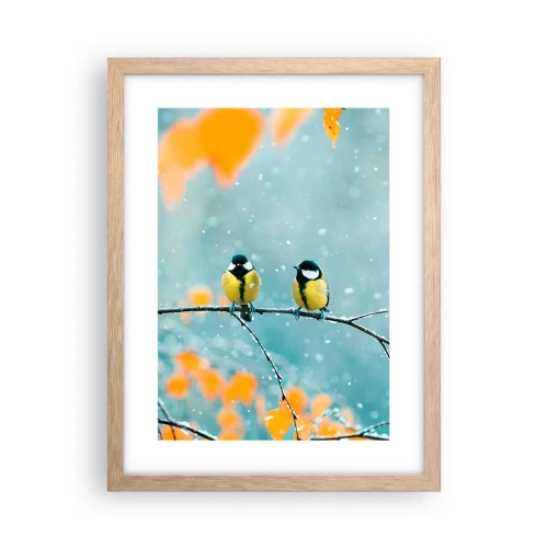 Poster in cornice rovere chiaro - Pettegolezzi alati - 30x40 cm