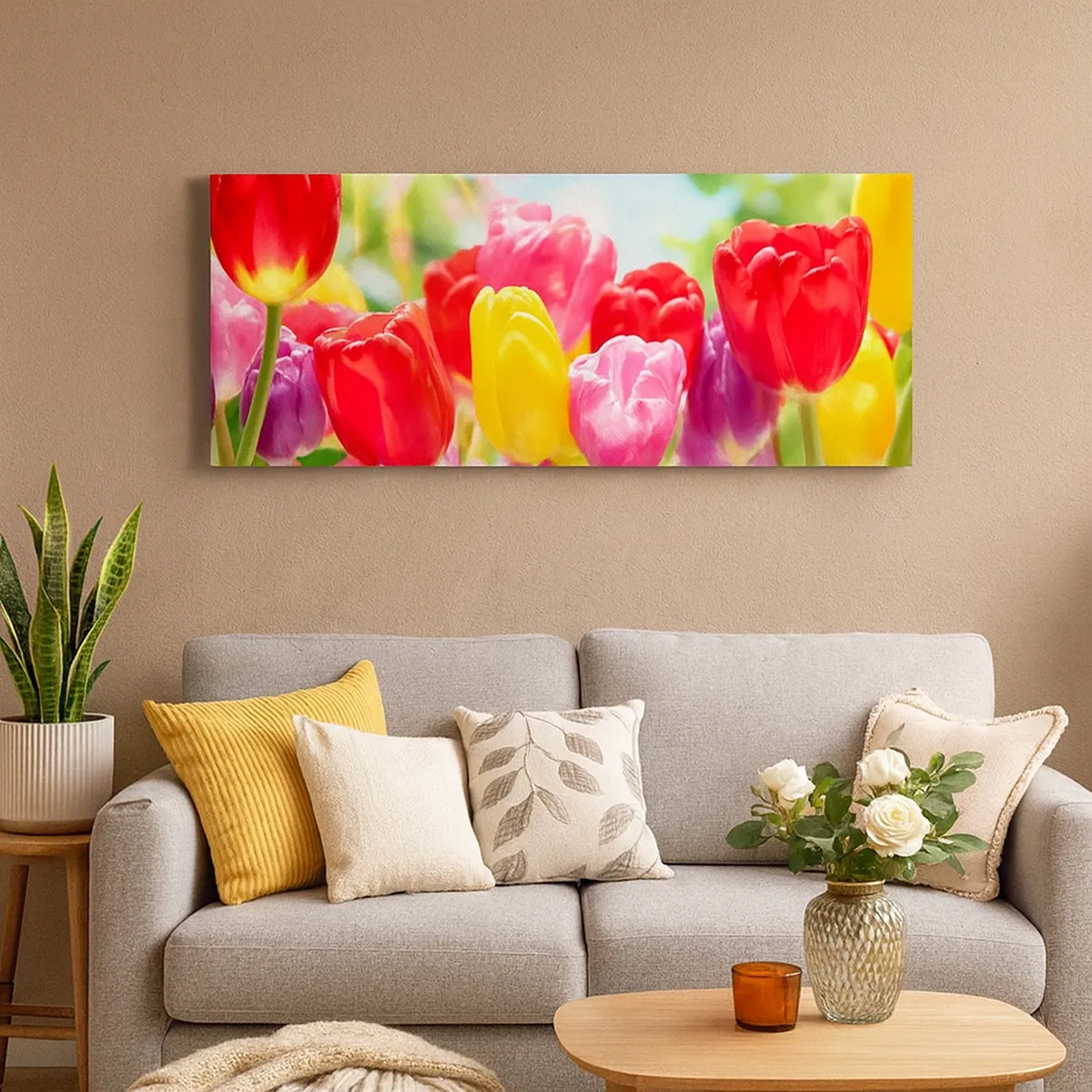 Quadro su tela - Stampe su Tela - Eccoci, i colori di maggio! - 30x30 cm