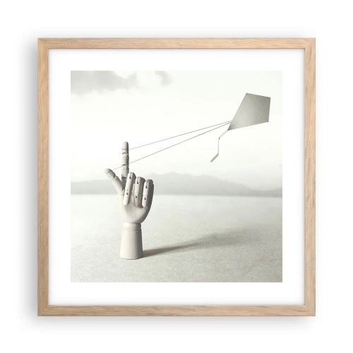 Poster in cornice rovere chiaro - Prova di forza - 40x40 cm