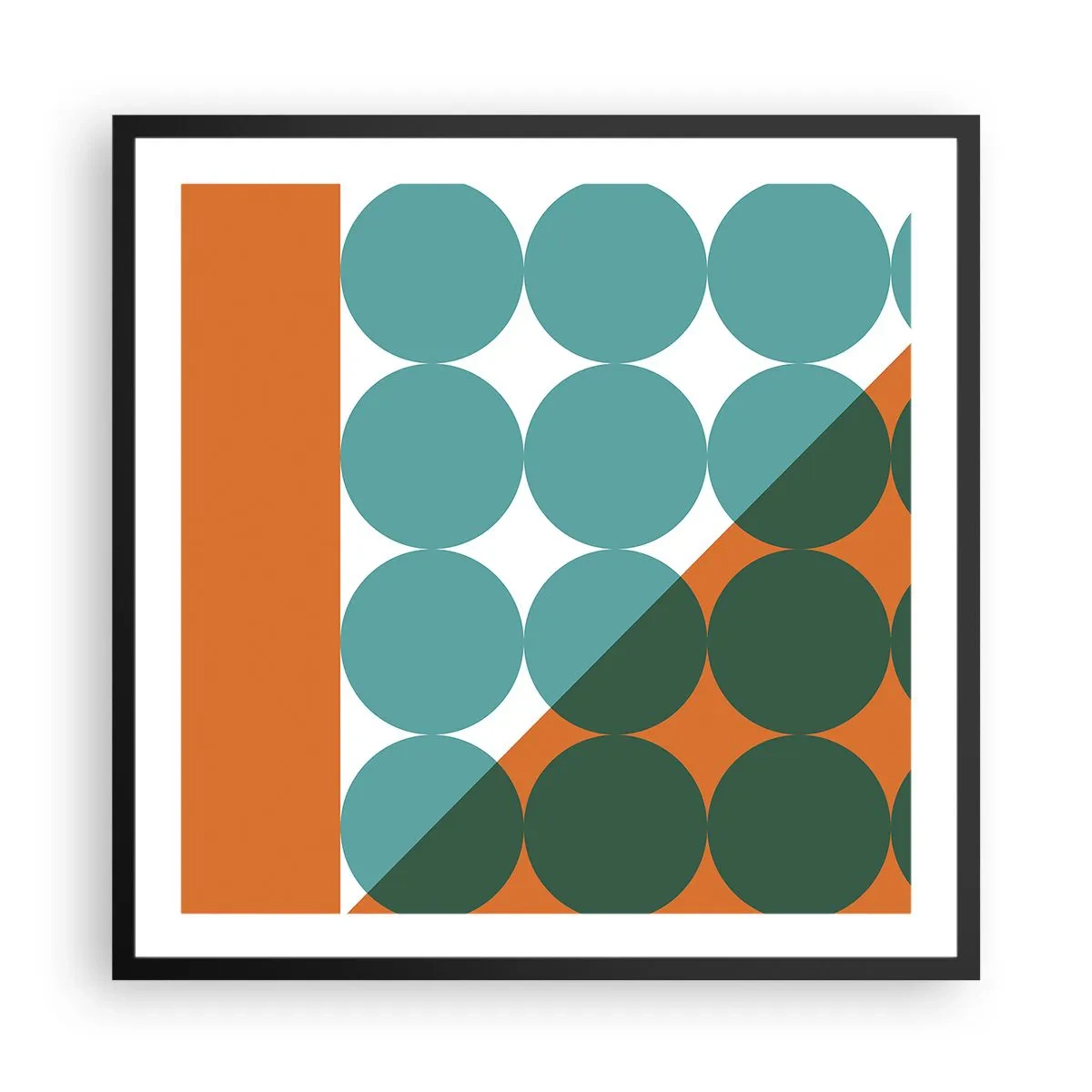 Poster in cornice nera - In alto obliquo - 60x60 cm