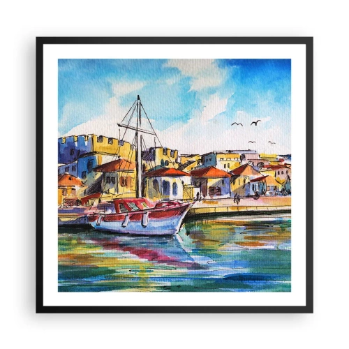 Poster in cornice nera - Un colorato pomeriggio - 60x60 cm