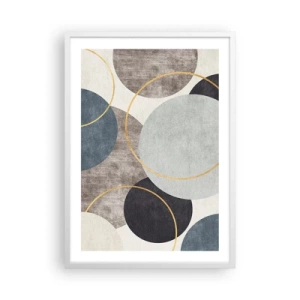 Poster in cornice bianca - Un cerchio dietro l'altro - 50x70 cm