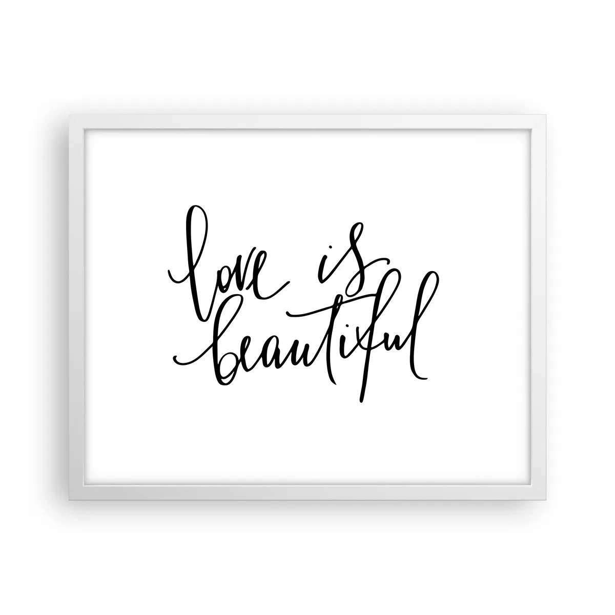 Poster in cornice bianca - Leggi e ripeti - 50x40 cm