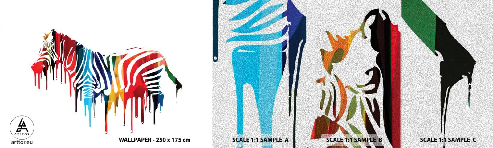 Campione di Fotomurale Premium Sand - Non solo bianco e nero - Astrazione, Costolette, Grafica - 100x30 cm