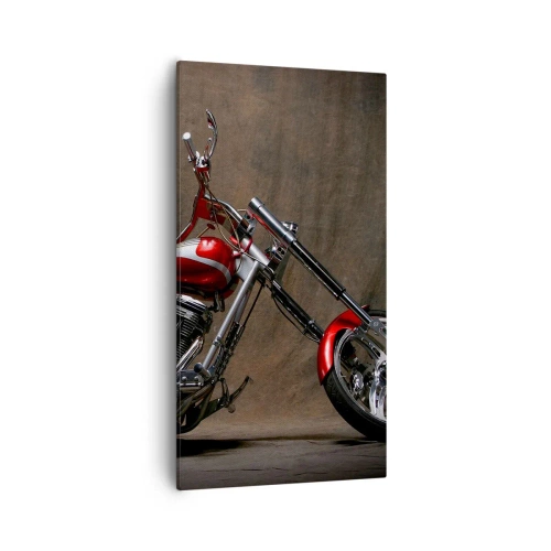 Quadro su tela - Stampe su Tela - Bellezza in rosso e argento - 55x100 cm