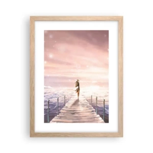 Poster in cornice rovere chiaro - Alla luce del sogno - 30x40 cm