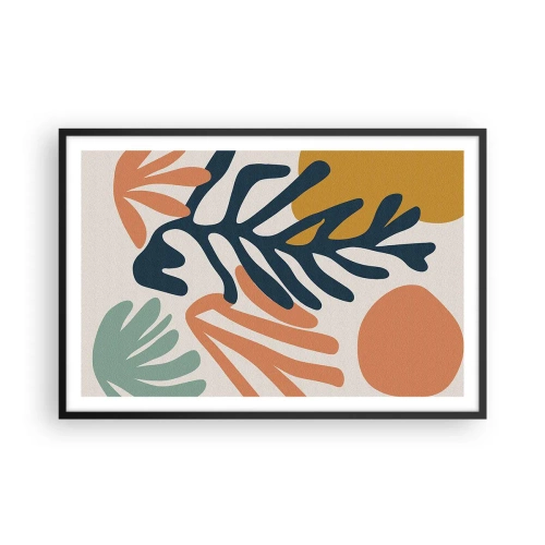 Poster in cornice nera - Mare di coralli - 91x61 cm