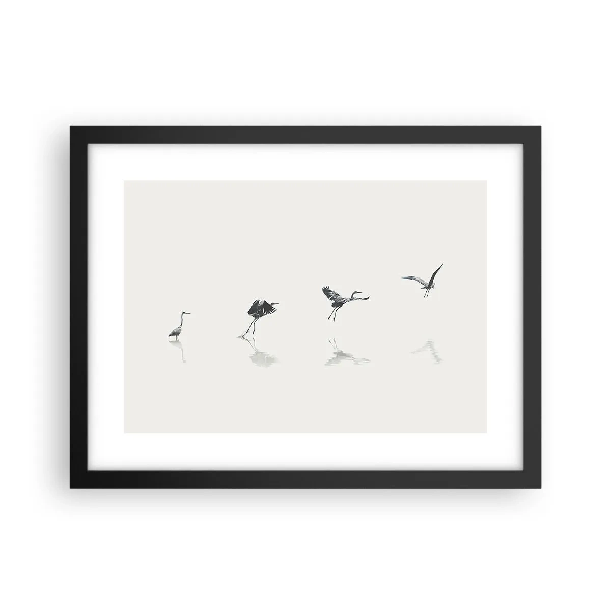 Poster in cornice nera - Quattro semplici passi - 40x30 cm