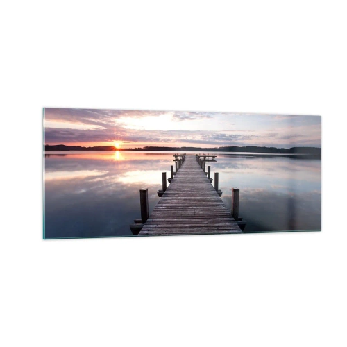 Quadro su vetro - Il silenzioso confine del giorno e della notte - 100x40 cm