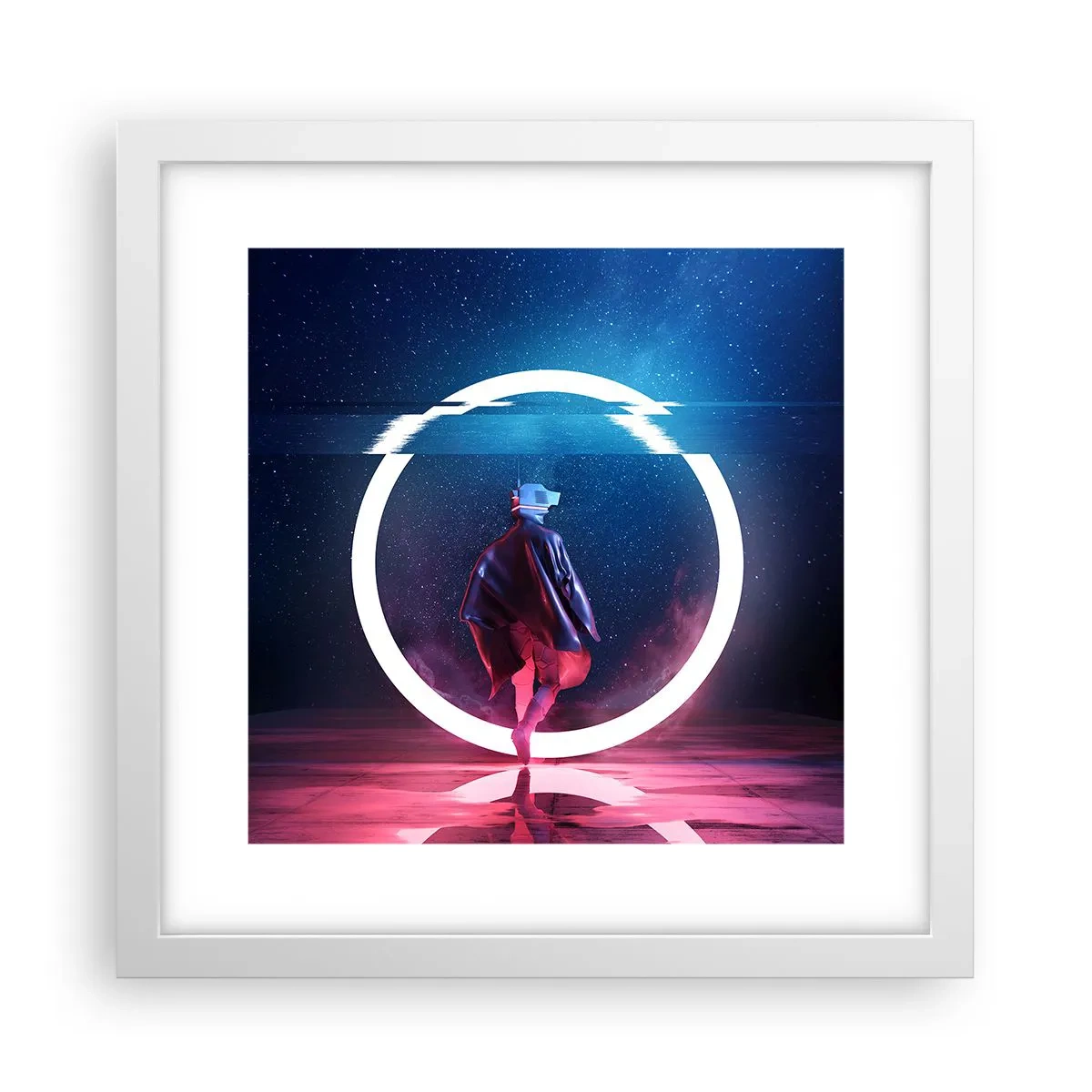 Poster in cornice bianca - Tra due mondi - 30x30 cm