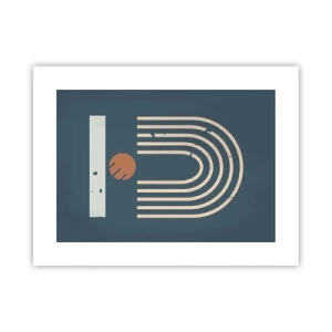 Poster - Geometria in blu - 40x30 cm