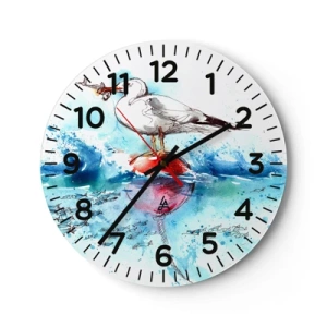 Orologio da parete - Orologio in Vetro - Buona pesca - 40x40 cm
