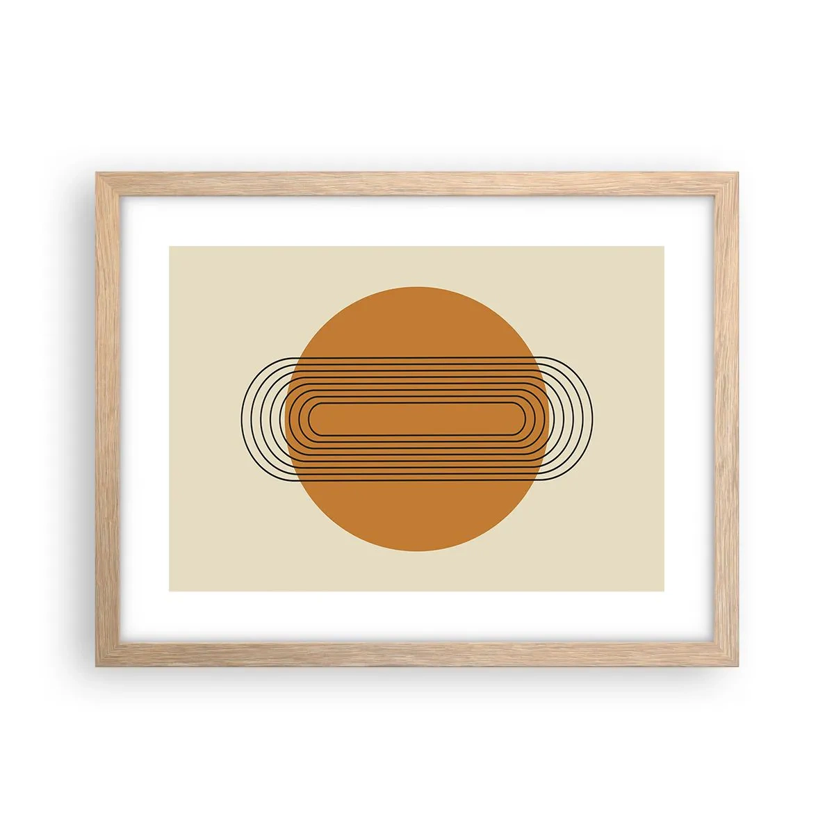 Poster in cornice rovere chiaro - Piano perfetto - 40x30 cm