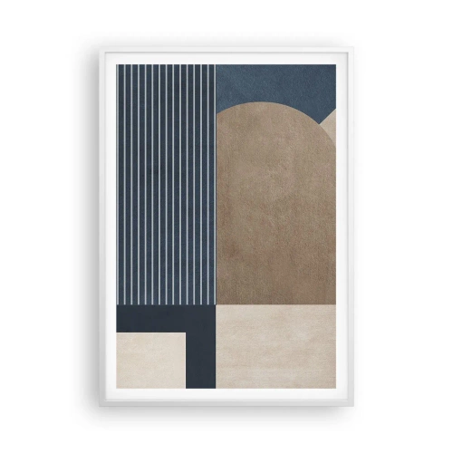 Poster in cornice bianca - Composizione di semplicità e rotondità - 70x100 cm