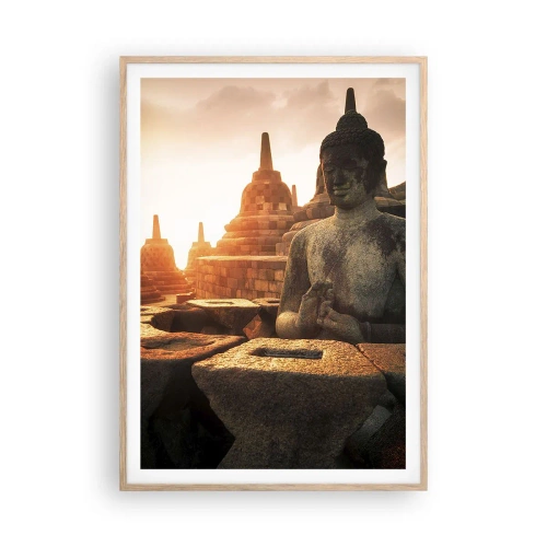 Poster in cornice rovere chiaro - La pagoda della grande saggezza - 70x100 cm